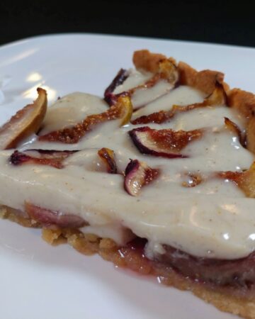 easy recipe vegan fig tart in seasoned pastry cream
