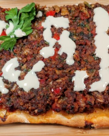 Vegan Turkish Pizza (Lahmacun)