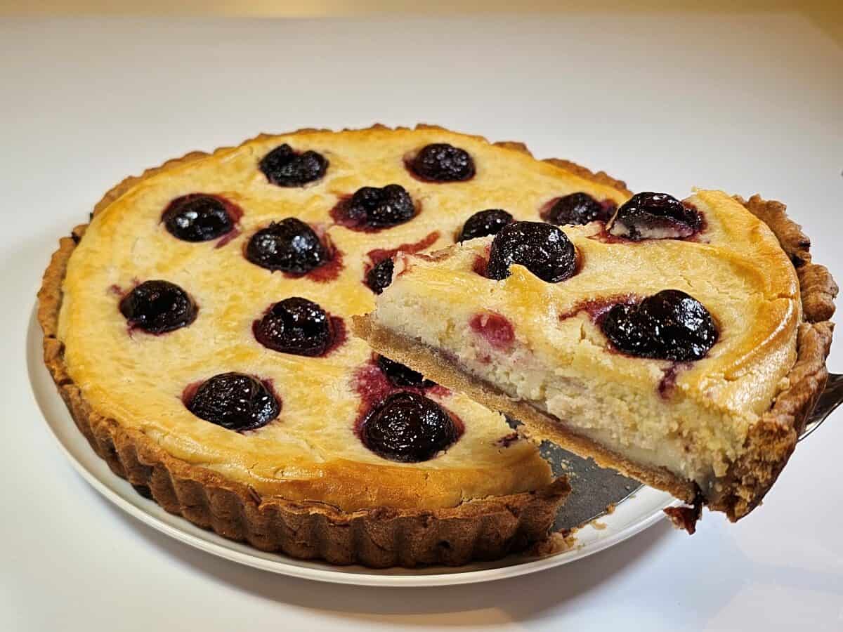 Almond Ricotta Cherry tart recipe